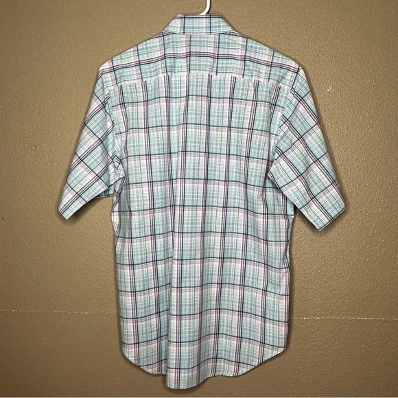 NEW Tailorbyrd Collection Mens Plaid Short Sleeve Button Up Shirt Size S - Picture 11 of 11